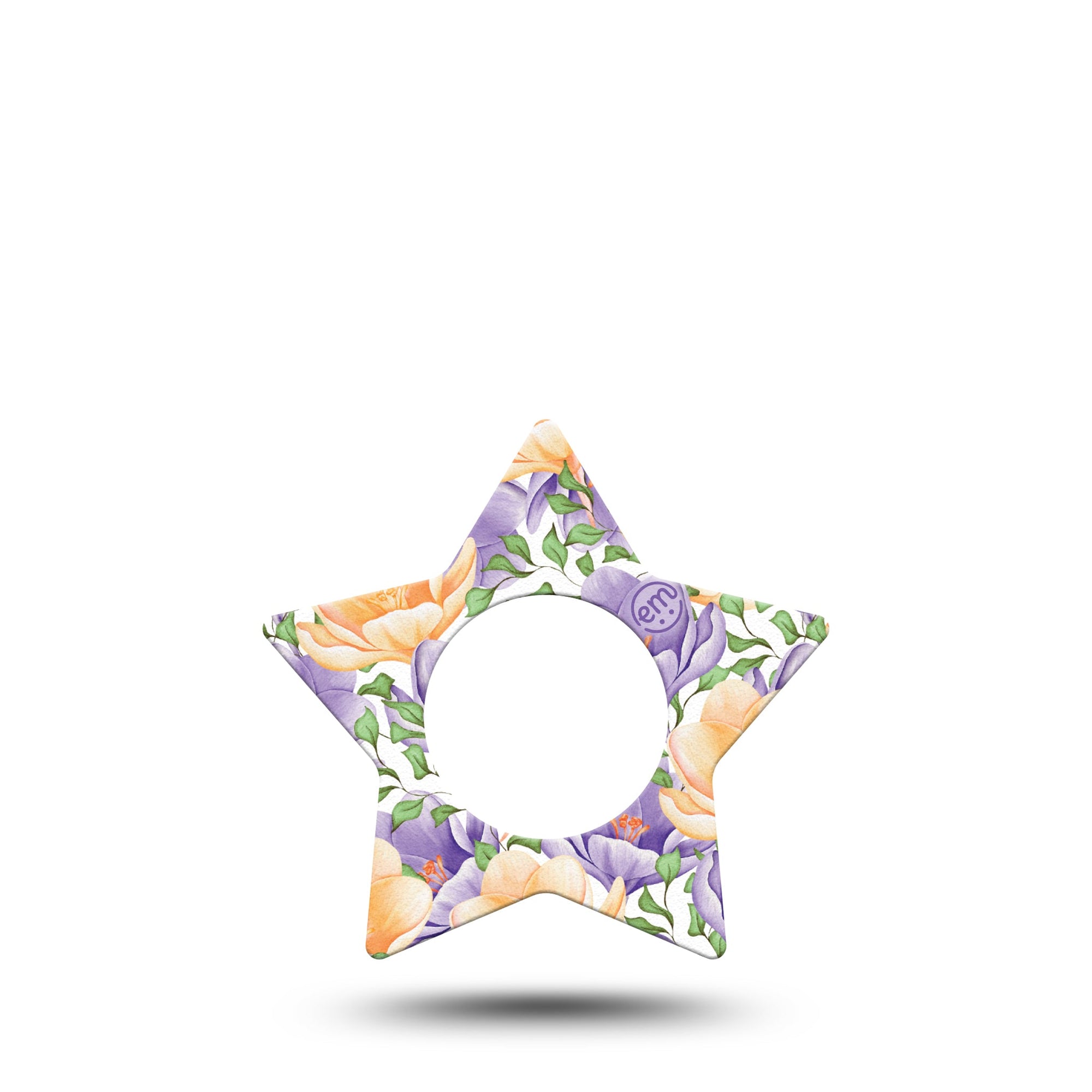 ExpressionMed Crocus Flowers Freestyle Libre 2 Star Shape Single white crocus Plaster CGM Design, Abbott Lingo