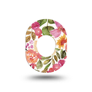 ExpressionMed, Spring Bouquet Dexcom G7 Mini Tape, Single, floral inspired adhesive tape design