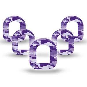 ExpressionMed Purple Camo Pod Mini Tape 5-Pack, Regal Pattern Fixing Ring Tape Pump Design