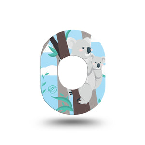 ExpressionMed Koala Dexcom G7 Mini Tape, Single, zoo animals design, Dexcom Stelo Glucose Biosensor System