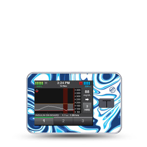 ExpressionMed Blue Marble T-Slim Sticker Two Toned Marble, Single T-Slim Device Sticker