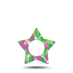 ExpressionMed Stylish Blooms Freestyle Libre 2 Star Shape Single  Plaster CGM Design, Abbott Lingo