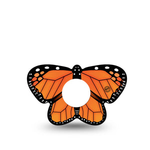ExpressionMed Monarch Butterfly Infusion Set Butterfly Tape Orange Butterfly, CGM Adhesive Patch Design
