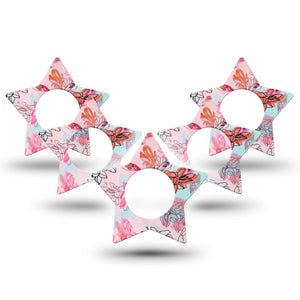 Whimsical Blossoms Libre Star Tape 5-Pack linework flowers plaster design