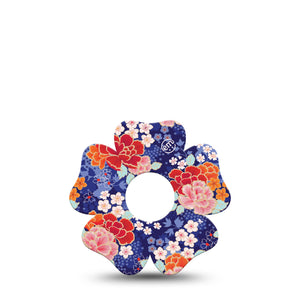 ExpressionMed Chinoise Flower Freestyle Libre 3 Flower Shape Single Graceful Petals Adhesive Tape CGM Design