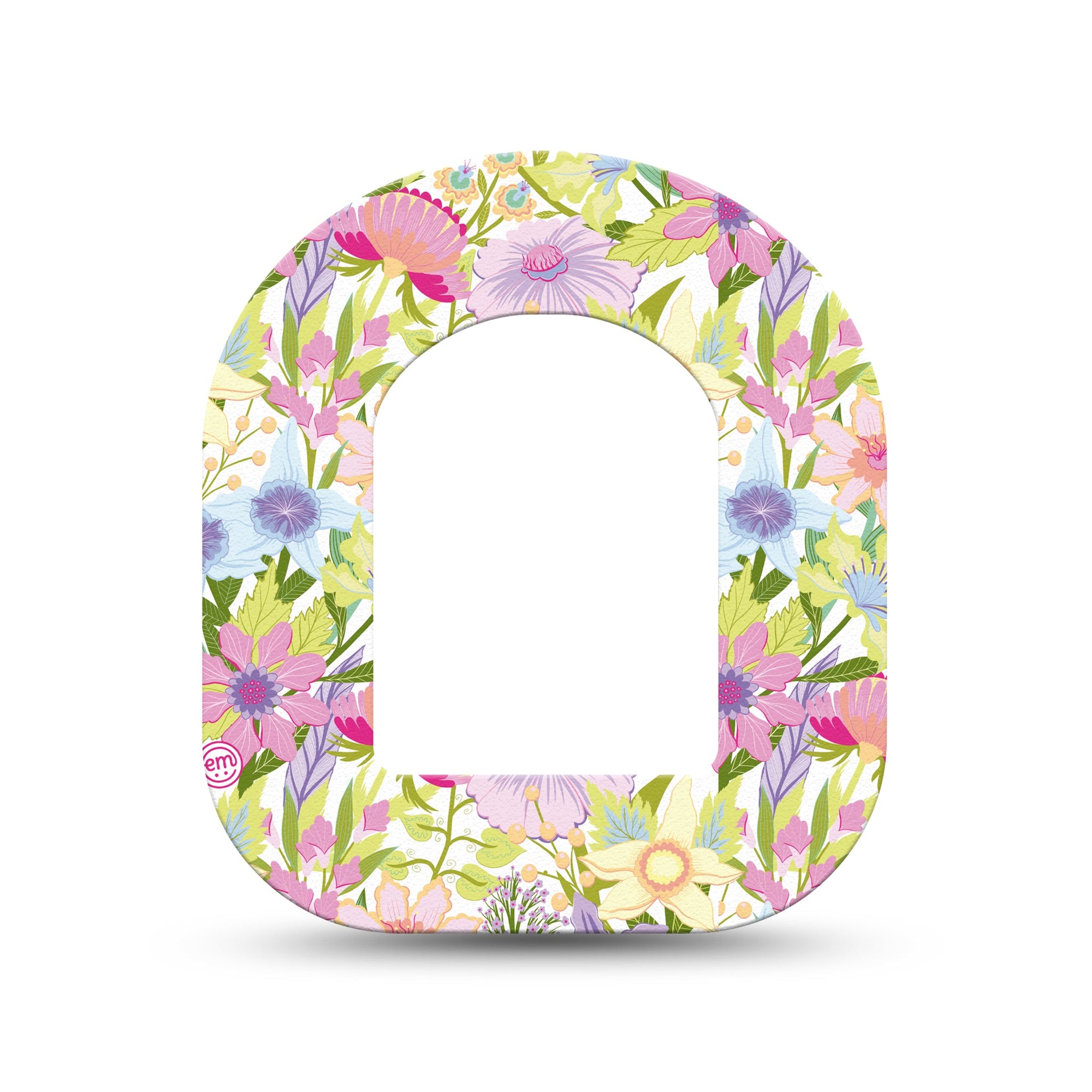 ExpressionMed Fantasy Florals Pod Mini Tape Single, Whimsical Blooms Adhesive Patch Pump Design