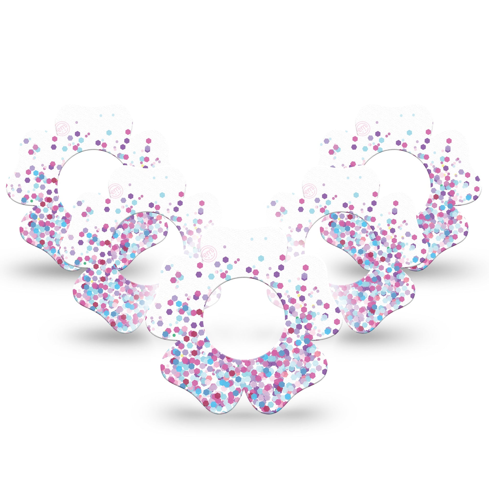Confetti Libre Flower Tape 5-Pack cute sprinkle themed overlay design