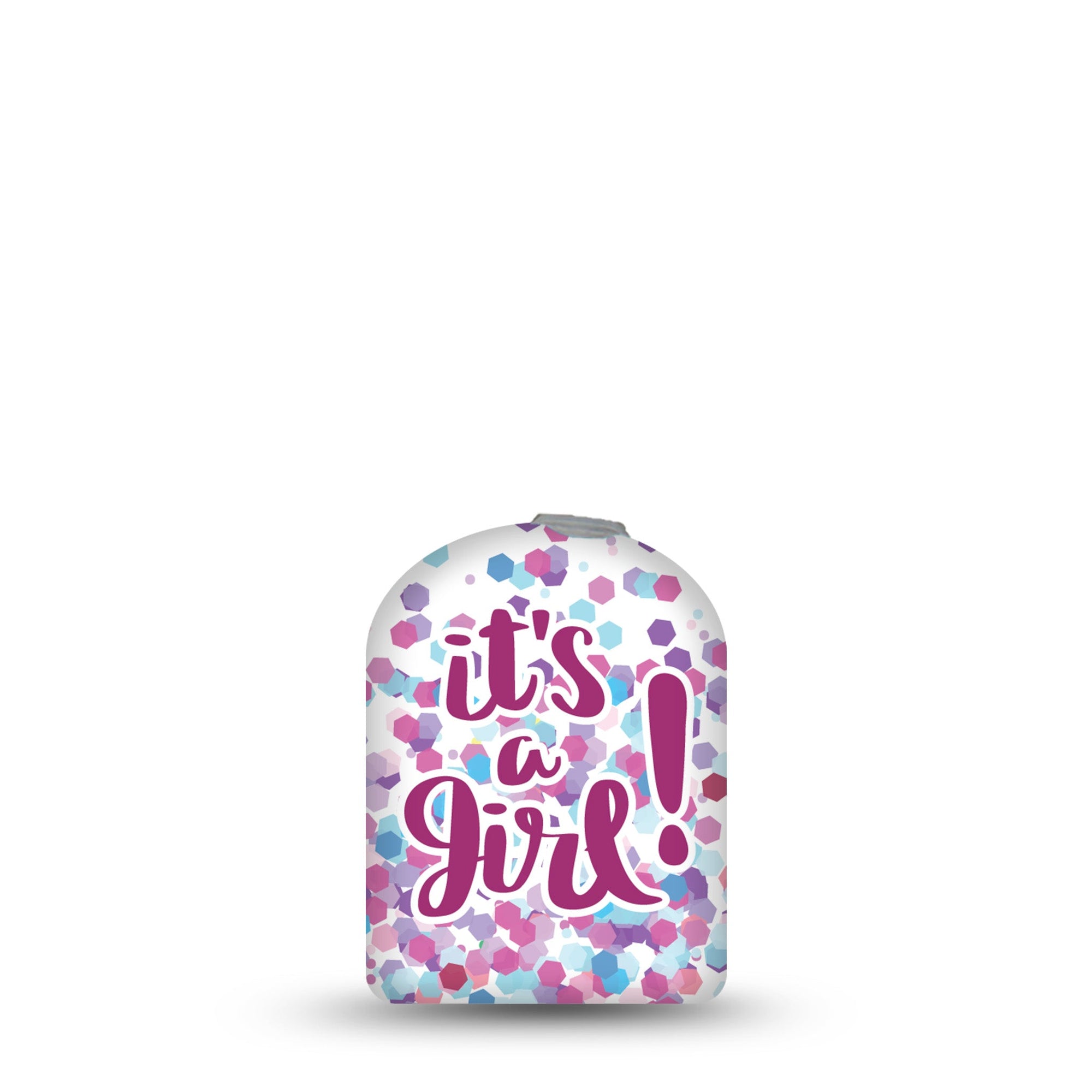 ExpressionMed It's A Girl Pod Sticker Baby Incoming, Medtronic CGM Adhesive Sticker Design