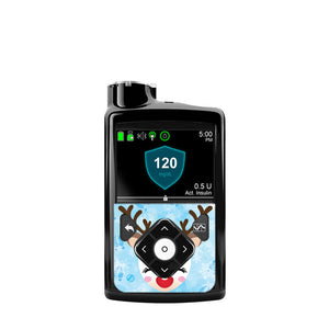 ExpressionMed Flurry the Reindeer MiniMed Pump Sticker  Holiday magical reindeer tracks and antlers design MiniMed Pump Device Sticker