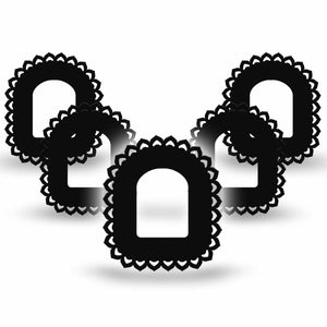 ExpressionMed Black Pod Mandala Tape 5-Pack mandala pattern patch design