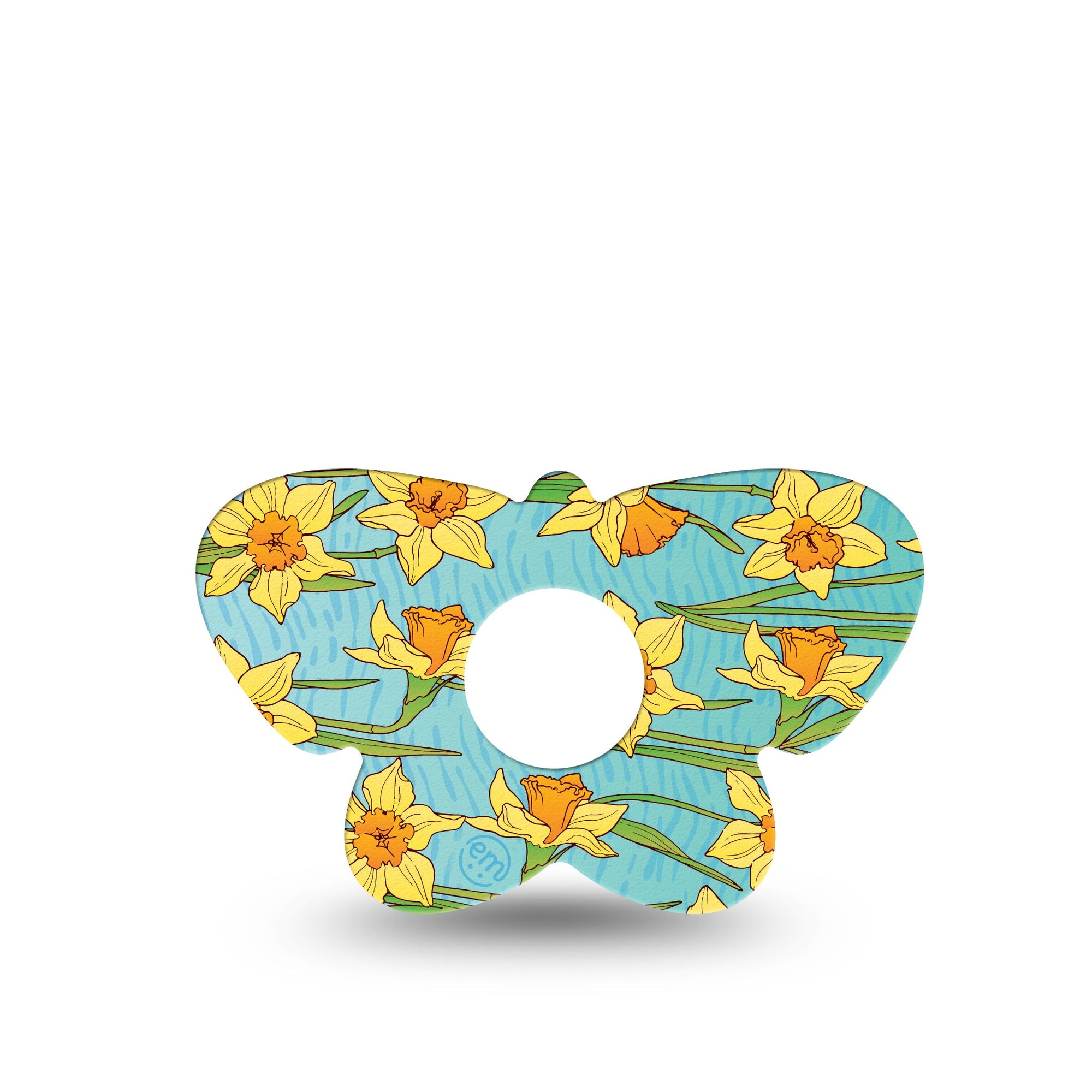 ExpressionMed Daffodils Freestyle Libre 3 Butterfly Shape Single Dainty Daffodils Adhesive Tape CGM Design