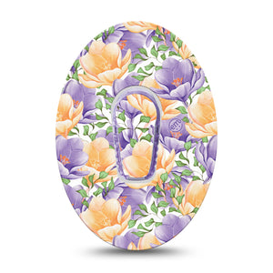 ExpressionMed Crocus Flowers Dexcom G6 Sticker and Tape spring crocus Vinyl Sticker and Tape Design CGM Design