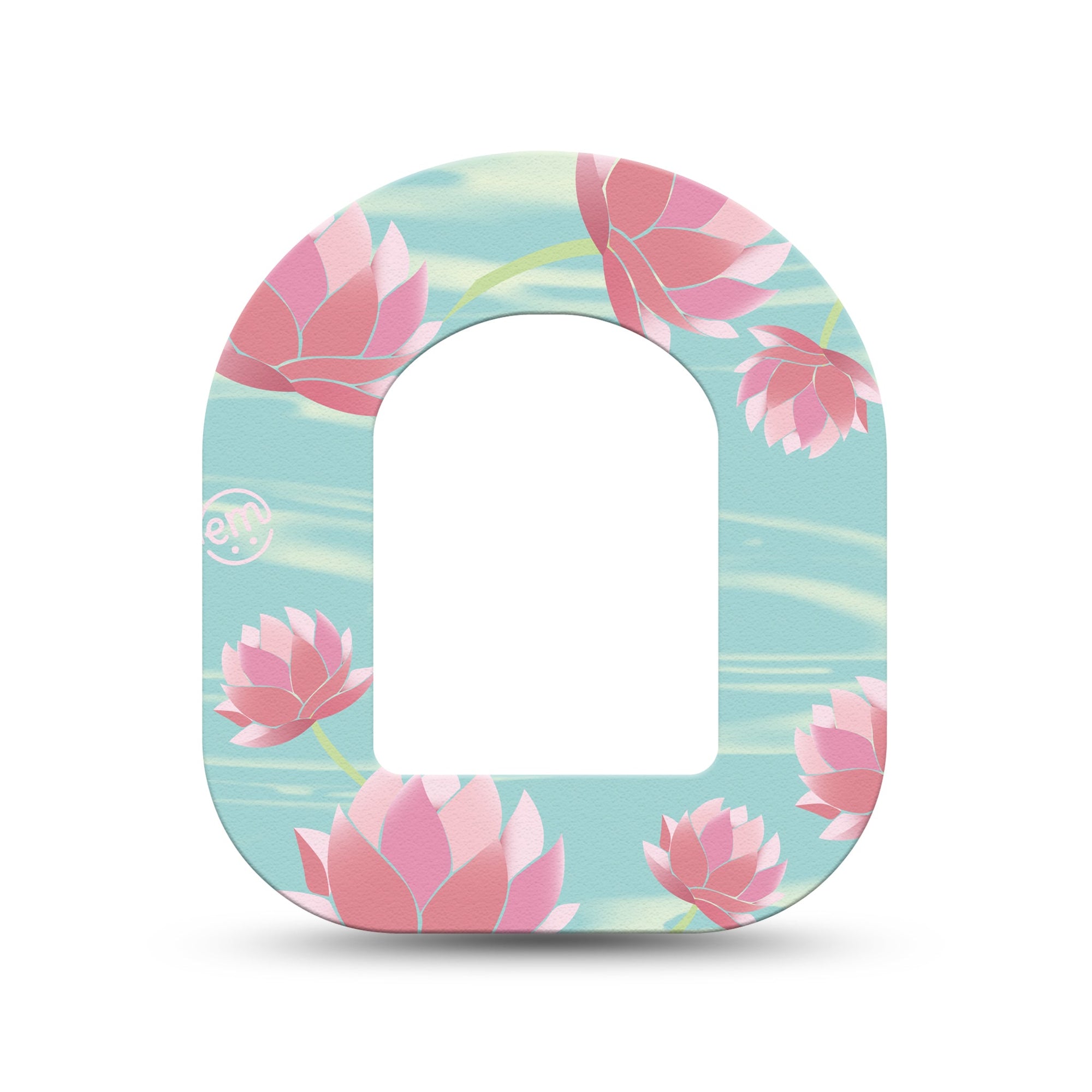 ExpressionMed Meditation Lotus Pod Mini Tape Single, Zen Symbol Overlay Patch Pump Design