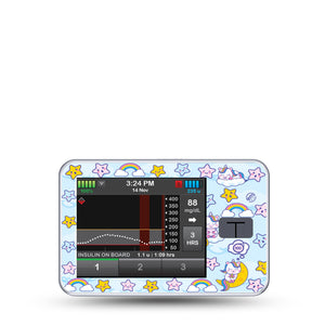 ExpressionMed Sleeping Unicorns T-Slim Sticker Mythical Creatures, CGM Single T-Slim Device Sticker