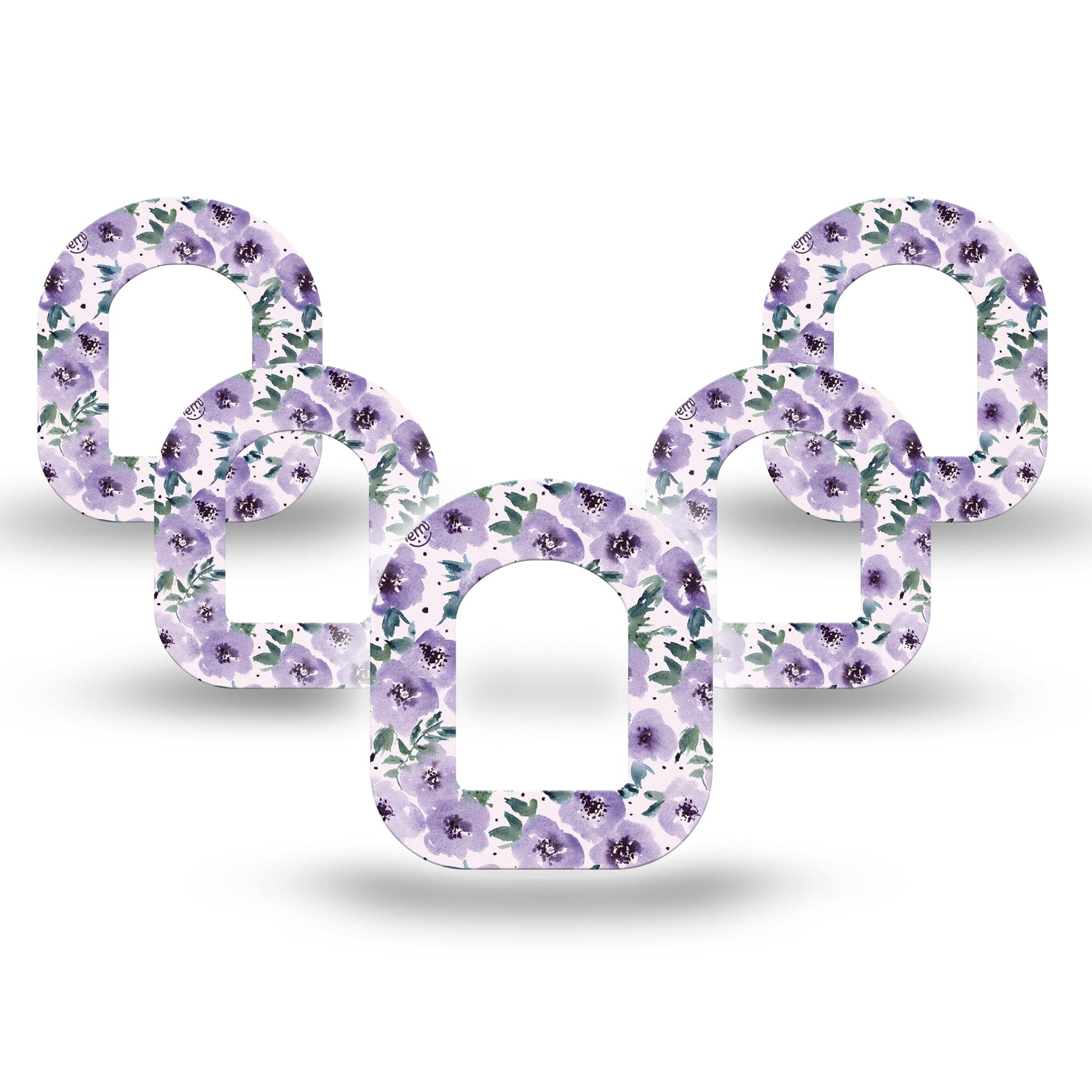 ExpressionMed Flowering Amethyst Pod Mini Tape 5-Pack, Floral Jewel Fixing Ring Tape Pump Design