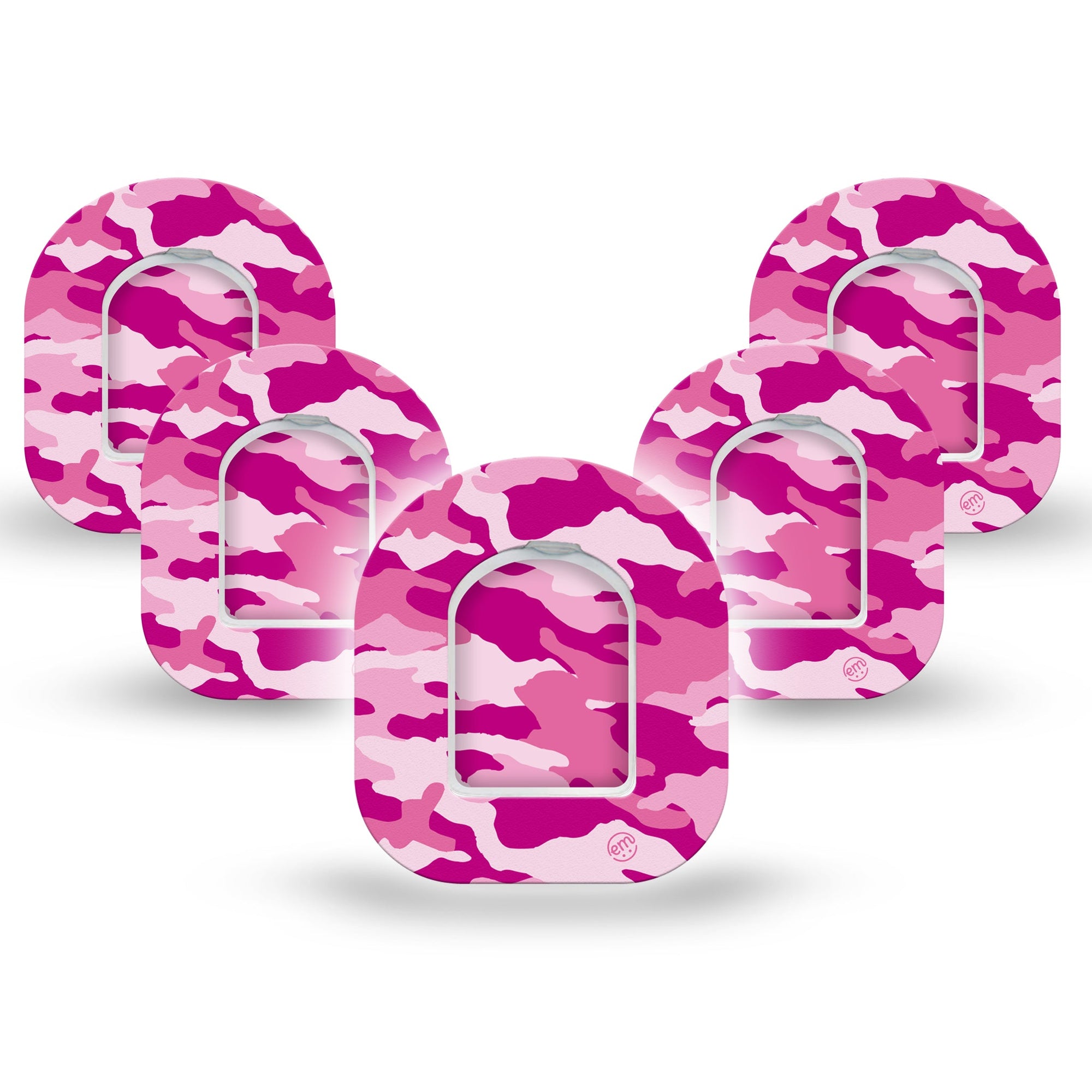 ExpressionMed Pink Camo Pod Mini Tape 5 Stickers and 5 Tapes, Pink Hunting Gear Overlay Patch Pump Design