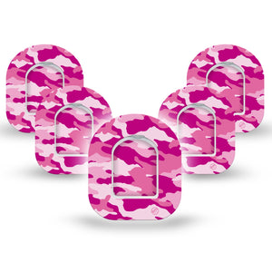 ExpressionMed Pink Camo Pod Mini Tape 5 Stickers and 5 Tapes, Pink Hunting Gear Overlay Patch Pump Design