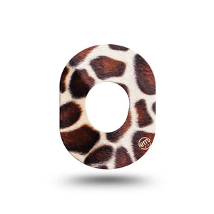 ExpressionMed Giraffe Print Dexcom G7 Mini Tape, Single, sahara dessert plaster design