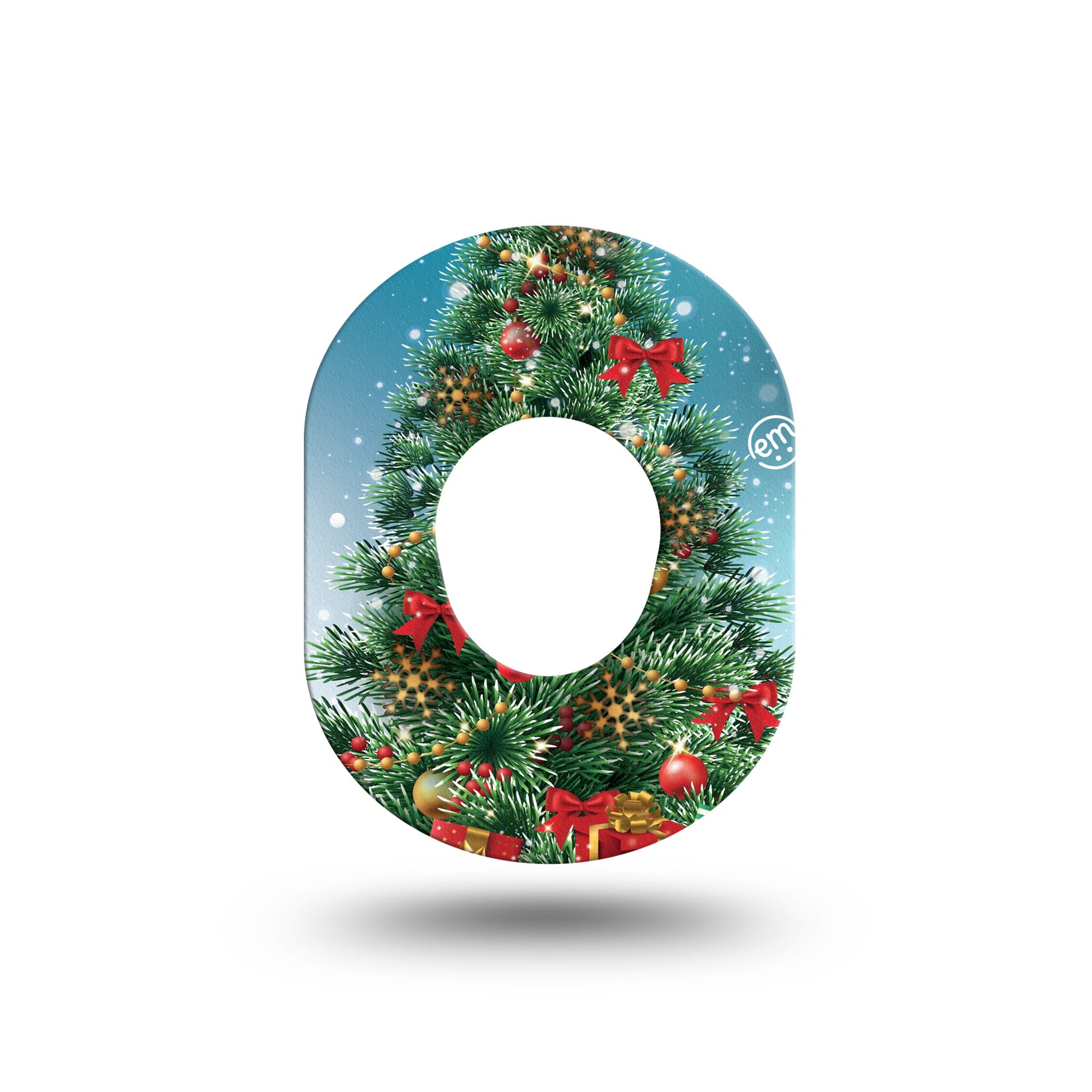 ExpressionMed Oh, Christmas Tree Dexcom G7 Mini Tape Christmas Decoration, CGM Fixing Ring Patch Design, Dexcom Stelo Glucose Biosensor System