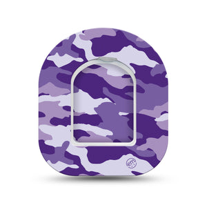 ExpressionMed Purple Camo Pod Mini Tape Single Sticker and Single Tape, Violet Camouflage Fixing Ring Patch Pump Design