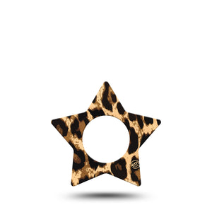 ExpressionMed Leopard Print Libre Star Tape cheeta print fixing star design, Abbott Lingo