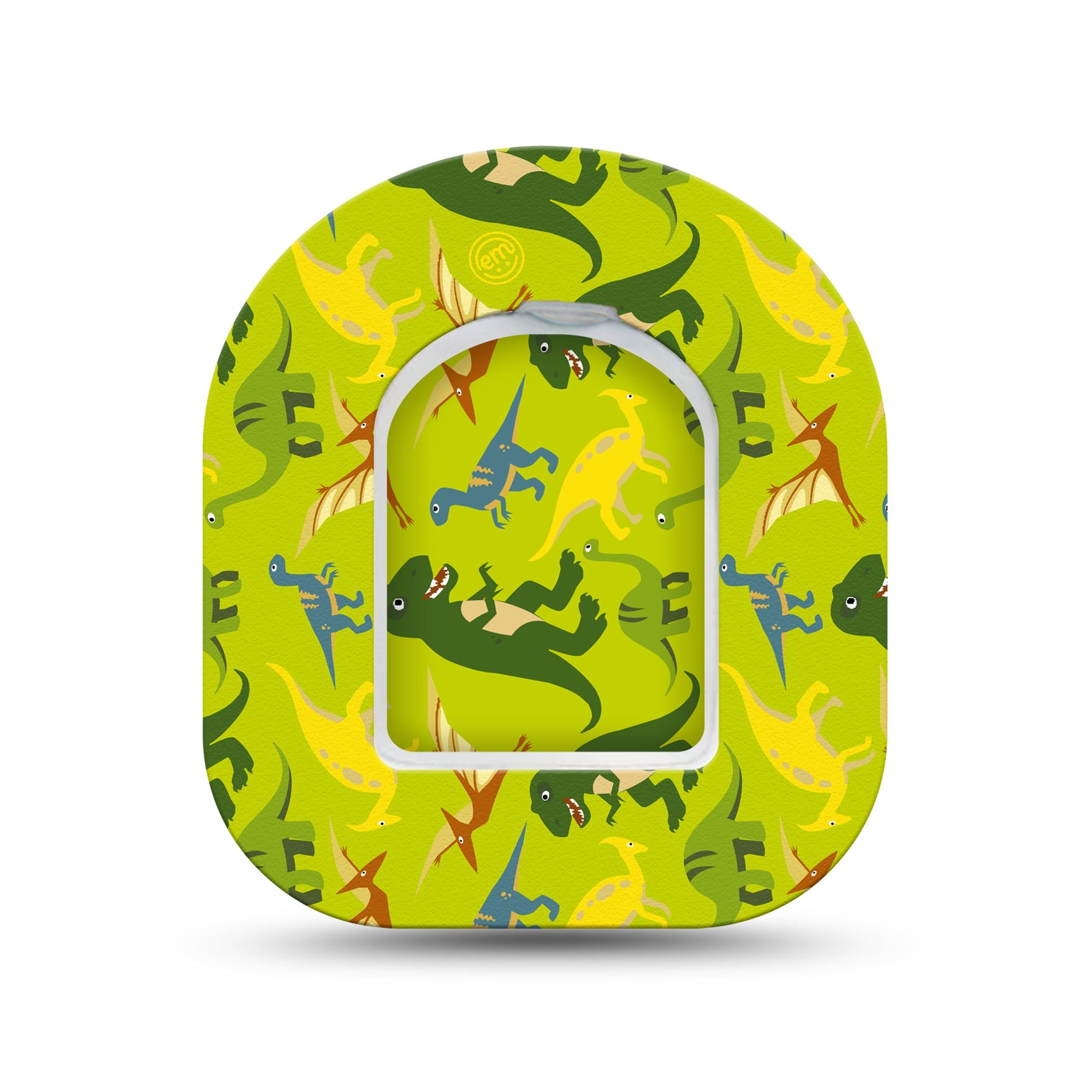 ExpressionMed Daring Dinosaurs Pod Mini Tape Single Sticker and Single Tape, Fossil Finds Adhesive Patch Pump Design