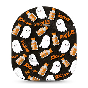 ExpressionMed Boolus Pod Sticker, Pumpkins in Bottle and Ghosts, CGM Vinyl Sticker and Separate Tape Design