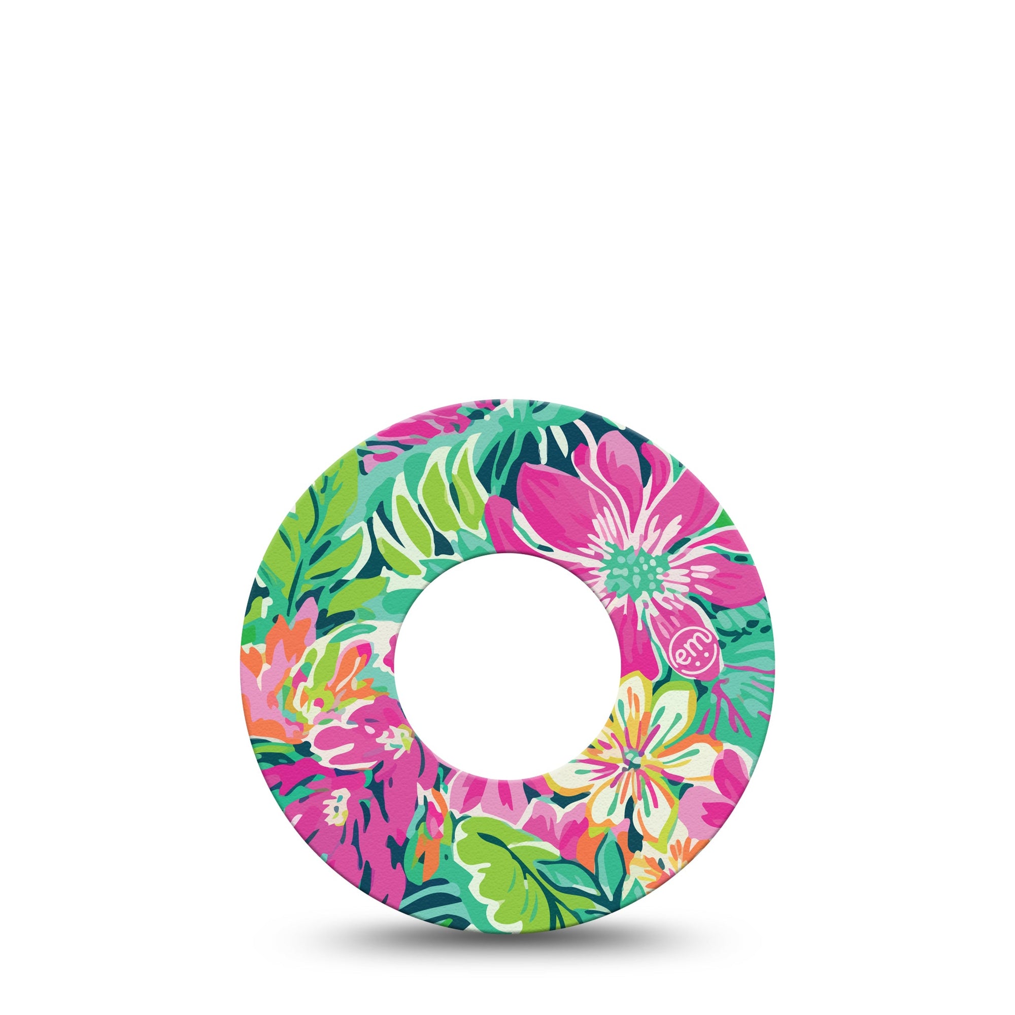 ExpressionMed Tropic Burst Libre Tape Pastel Flowerets, CGM Adhesive Patch Design, Abbott Lingo