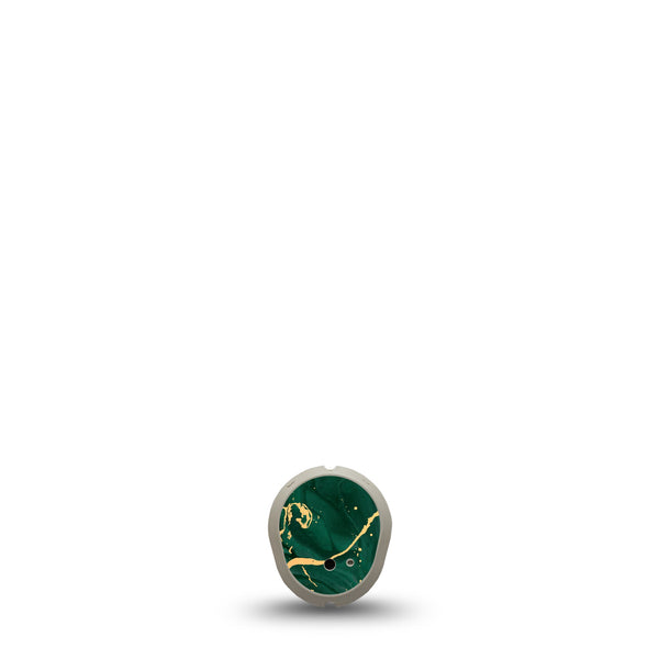 ExpressionMed Green & Gold Marble Dexcom G7 Sticker Precious Stone, CGM Plaster Patch Design, Dexcom Stelo Glucose Biosensor System