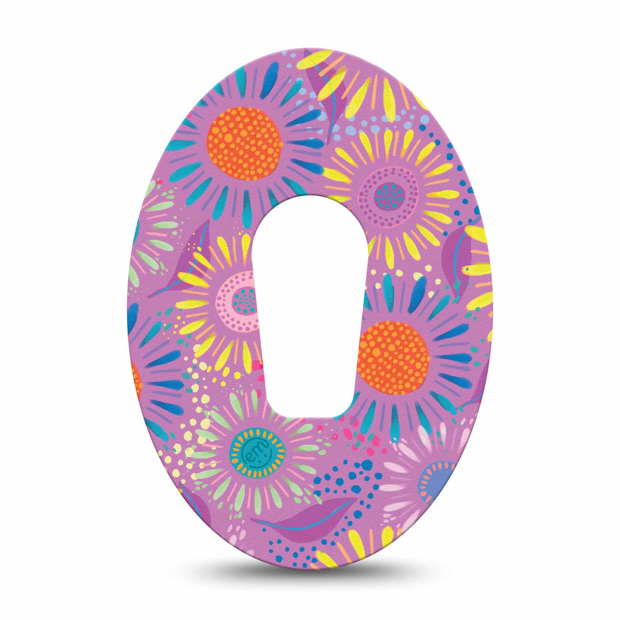 ExpressionMed Giant Daisies Dexcom G6 Single Vibrant Etta Vee Design Plaster CGM Design