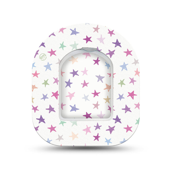 ExpressionMed Bright Stars Pod Mini Tape Single Sticker and Single Tape, Radiant Celestials Overlay Patch Pump Design