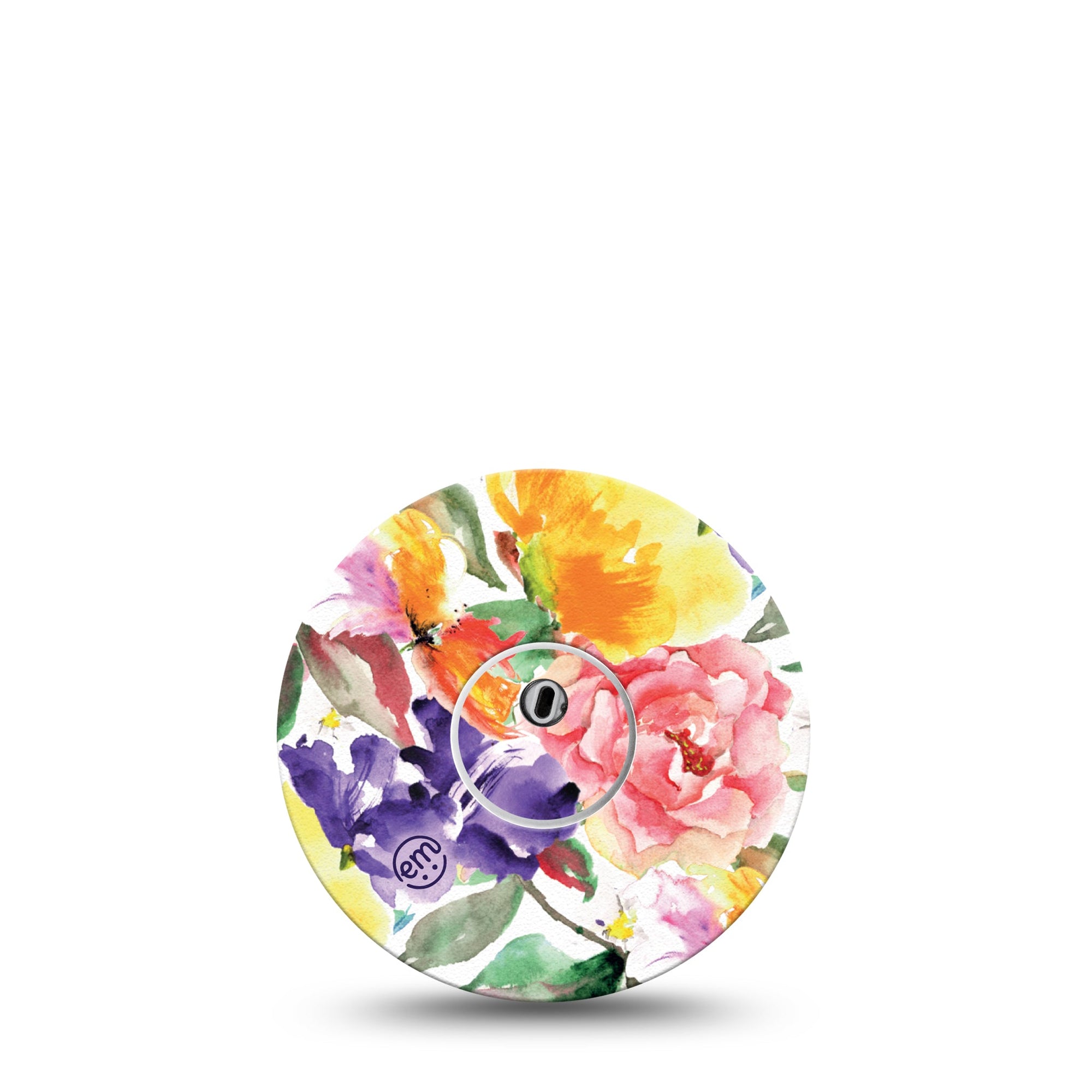 ExpressionMed Floral Art Freestyle Libre 3 Sticker and Tape Garden-inspired Vinyl Sticker and Tape Pairing CGM Design