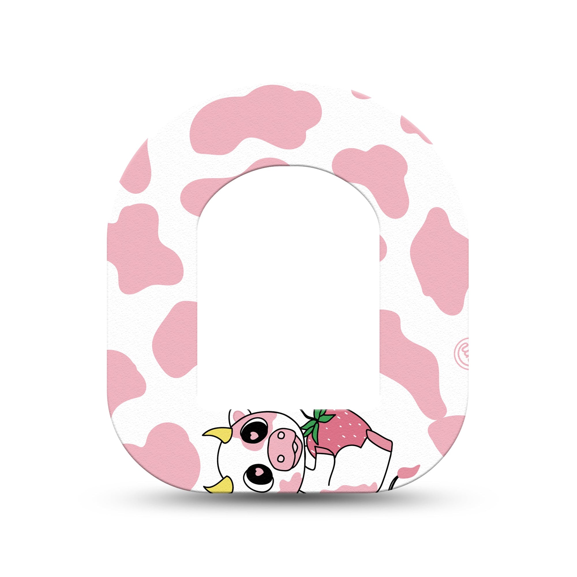 ExpressionMed Strawberry Cow Pod Mini Tape Single, Berry Bovine Adhesive Tape Pump Design