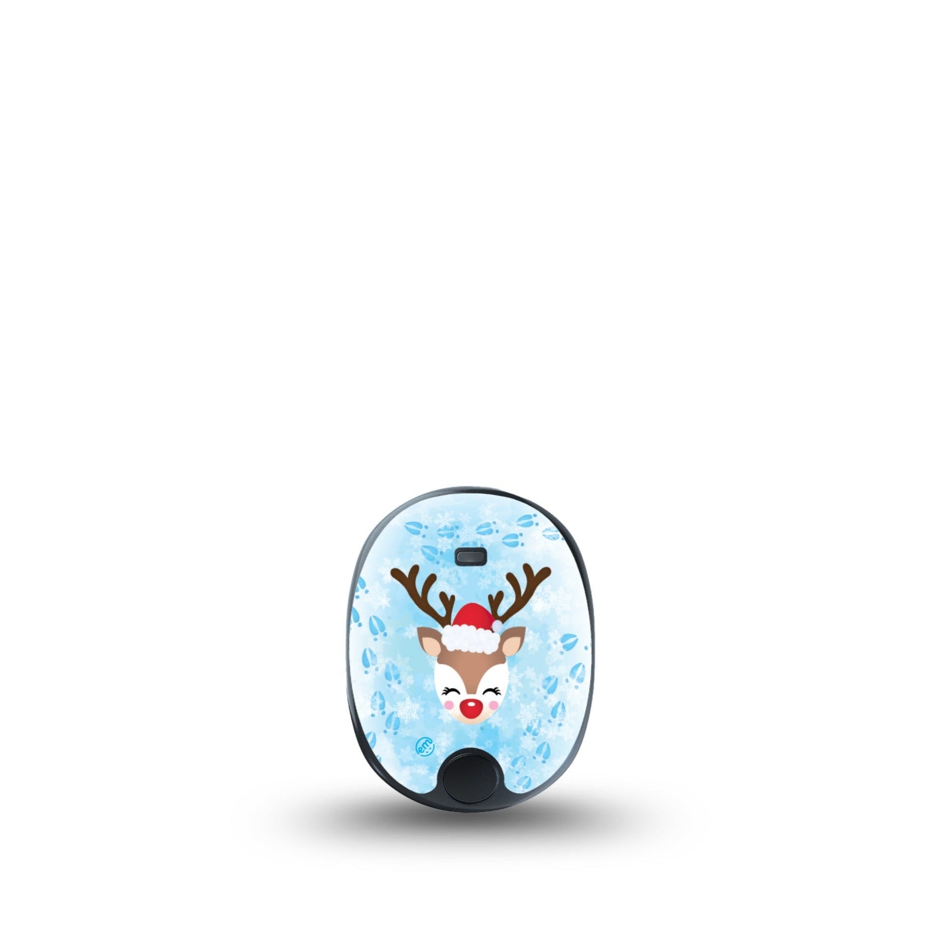 ExpressionMed Flurry the Reindeer Eversense Sticker Reindeer tracks in the snow vinyl Eversense overlay device sticker design