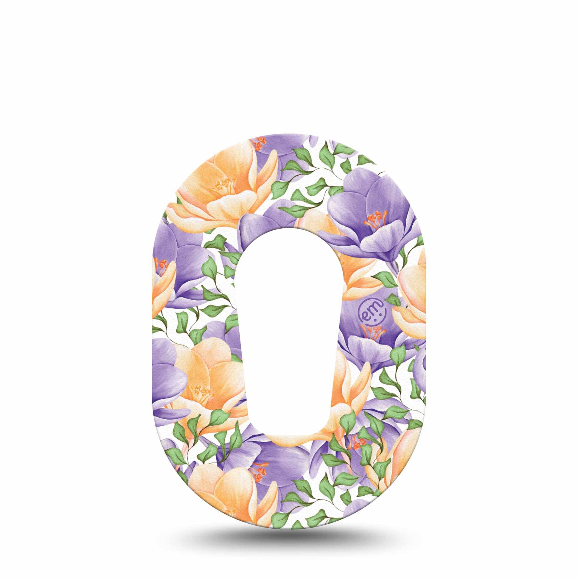 ExpressionMed Crocus Flowers Dexcom G6 Mini Single Spring Flowers Adhesive Tape CGM Design