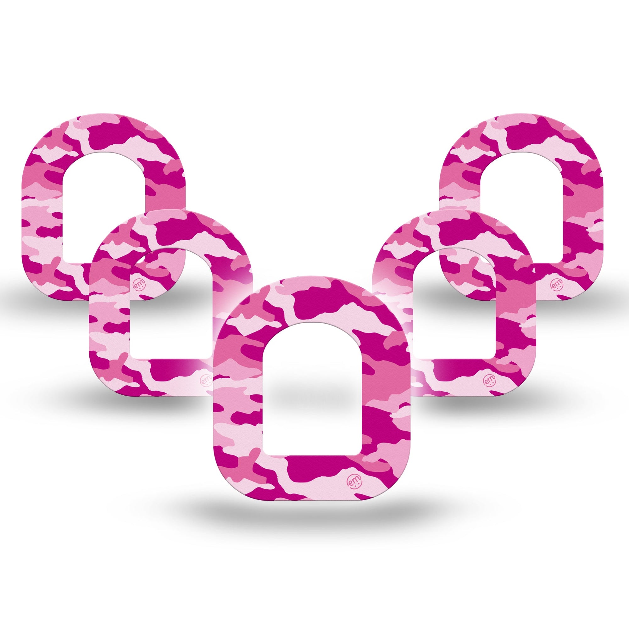 ExpressionMed Pink Camo Pod Mini Tape 5-Pack, Feminine Pattern Fixing Ring Patch Pump Design