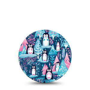 ExpressionMed Penguins Libre Overpatch Bird Family, CGM Overlay Tape Design, Abbott Lingo