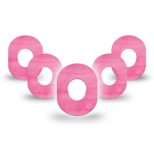 ExpressionMed Pink Horizon Dexcom G7 Mini Tape, 5-Pack, barbie pink patch design