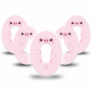 ExpressionMed Strawberry Piglet Dexcom G6 5-Pack piglets Plaster CGM Design