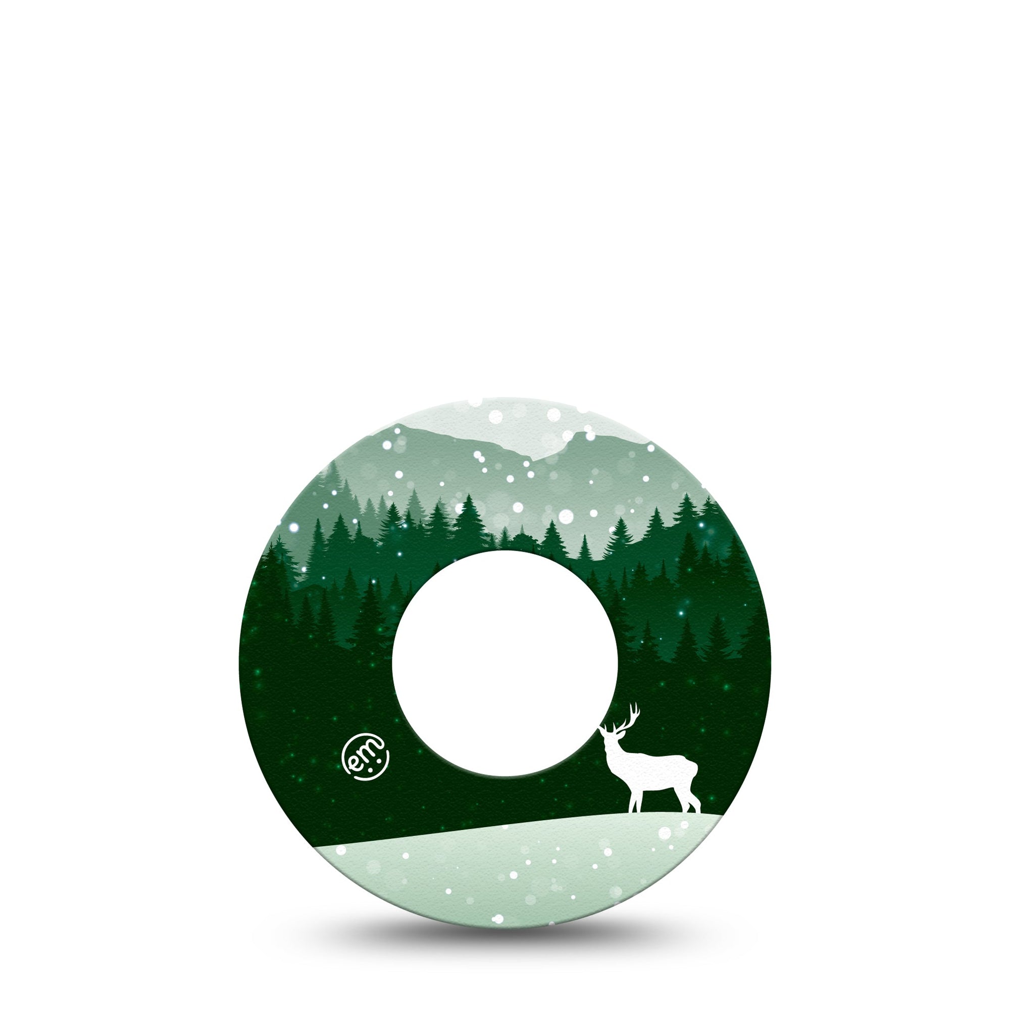 ExpressionMed Winter Wonderland Libre Tape Forest Snow, CGM Fixing Ring Design