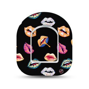 ExpressionMed Lips Pod Mini Tape Single Sticker and Single Tape, Kissable Lips Overlay Tape Pump Design