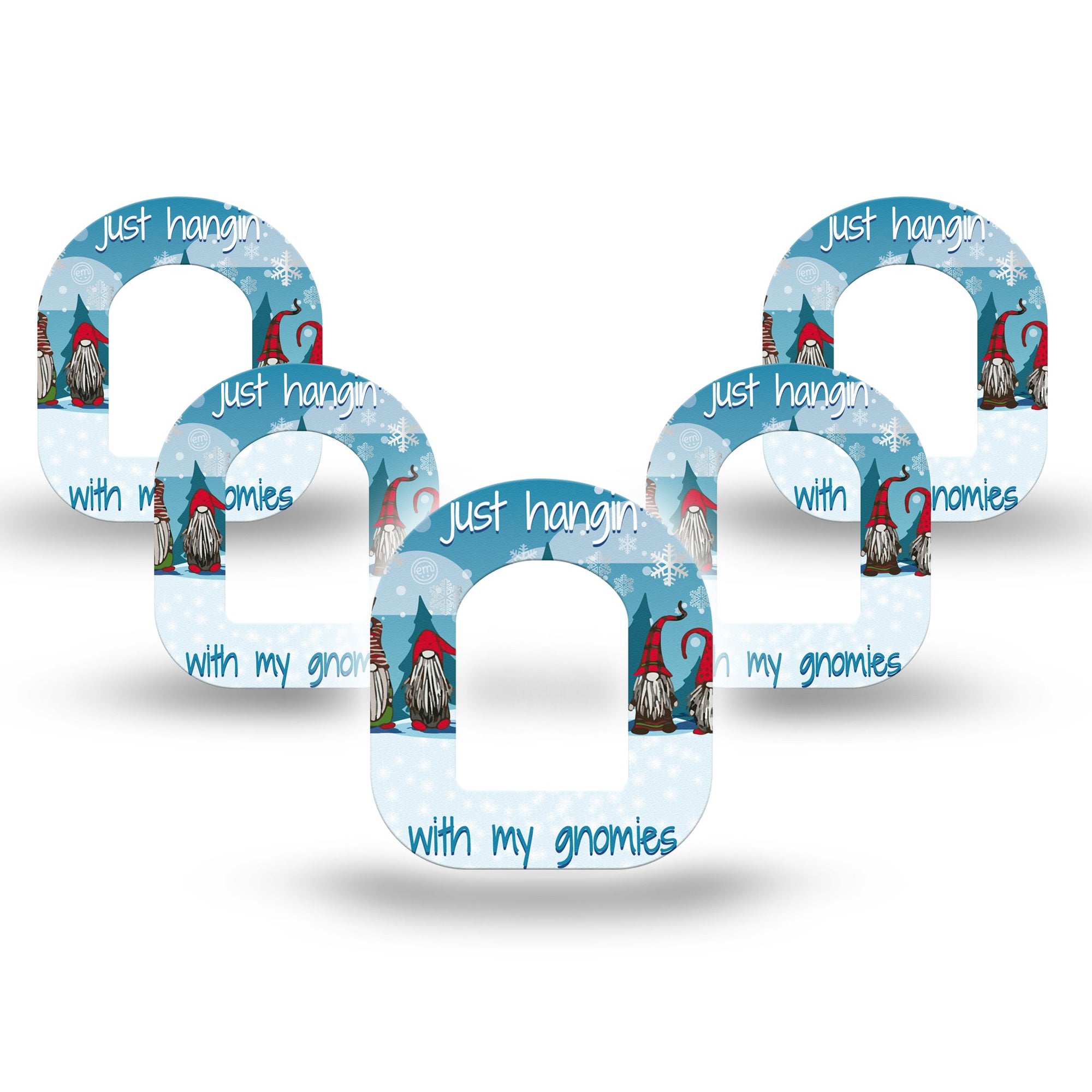 ExpressionMed Gnomies Pod Mini Tape 5-Pack, Whimsical Beings Adhesive Patch Pump Design