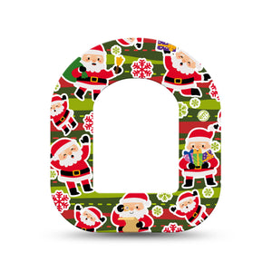 ExpressionMed Santa Sticker Bomb Pod Mini Tape Single, Festive Decals Adhesive Tape Pump Design