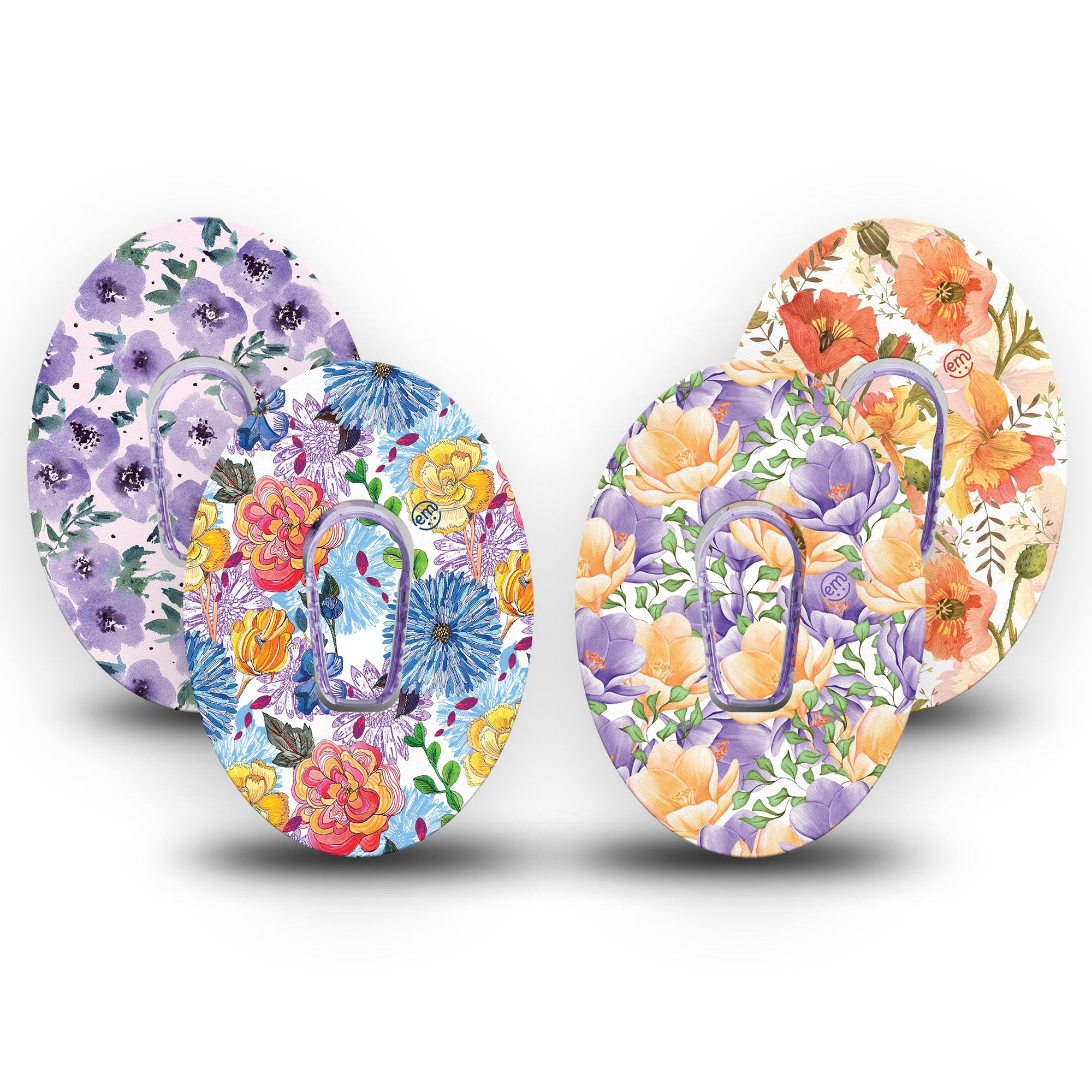 ExpressionMed Floral Magic Variety Pack Dexcom G6 8-Pack Delicate blossoms Plaster CGM Design