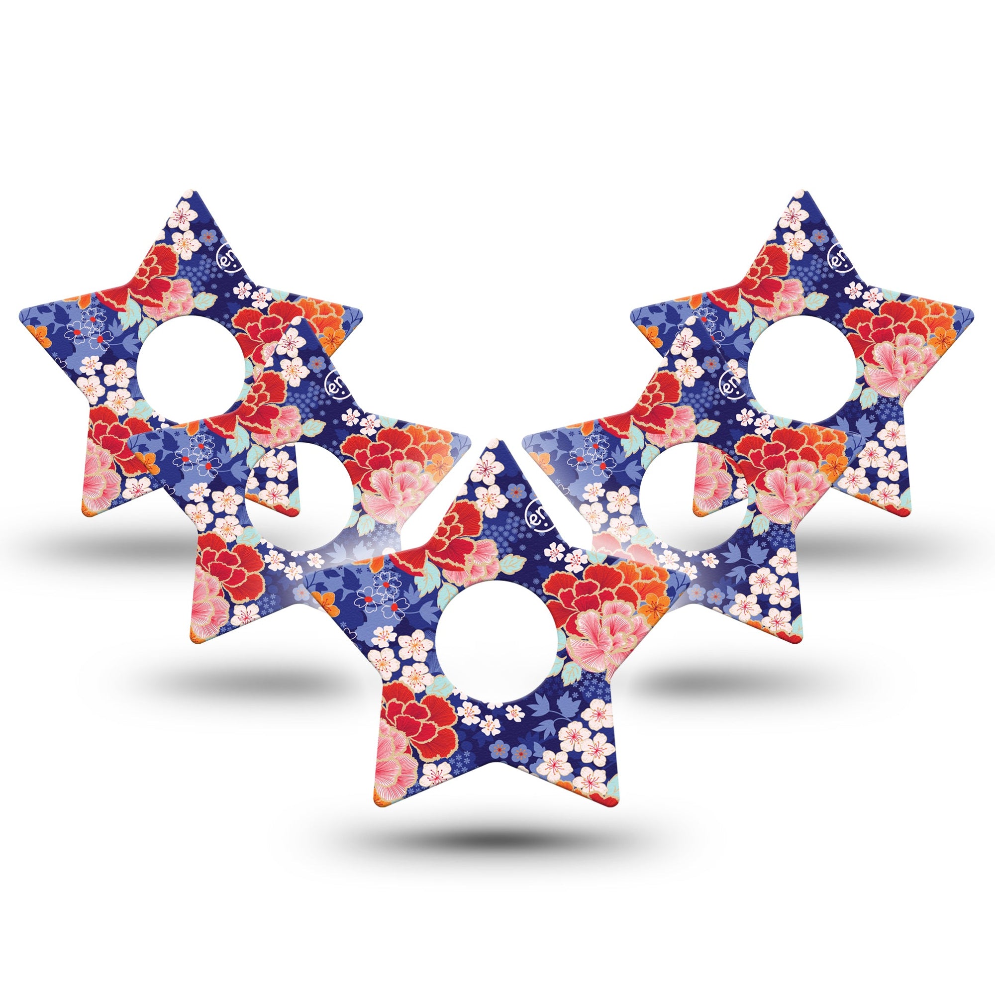 ExpressionMed Chinoise Flower Freestyle Libre 3 Star Shape 5-Pack Dynasty charm Plaster CGM Design