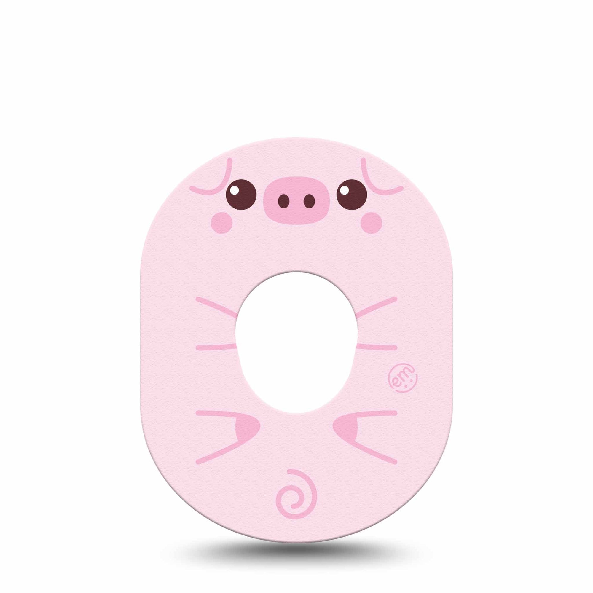 ExpressionMed Strawberry Piglet Dexcom G7 Single piggy snack time Overlay Tape Continuous Glucose Monitor Design, Dexcom Stelo Glucose Biosensor System