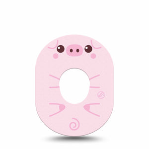 ExpressionMed Strawberry Piglet Dexcom G7 Single piggy snack time Overlay Tape Continuous Glucose Monitor Design, Dexcom Stelo Glucose Biosensor System