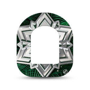 ExpressionMed Metallic Snowflake Pod Mini Tape Single, Shiny Flakes Fixing Ring Tape Pump Design