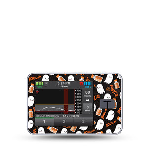 ExpressionMed Boolus T-Slim Sticker Spooky Bolus ghost insulin T-Slim Device Sticker