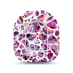 ExpressionMed Purple PebblesPod Mini Tape Single Sticker and Single Tape, Amethyst Gravel Overlay Tape Pump Design